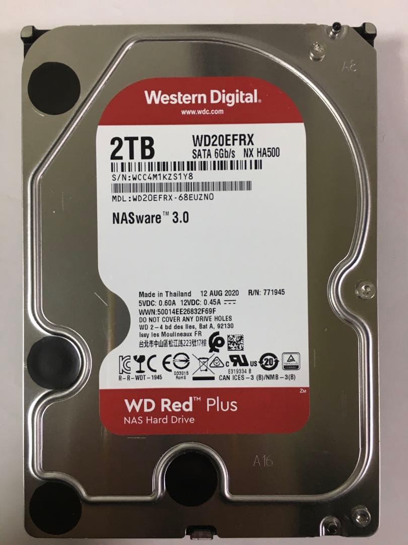 ドナドナ　Red Plus 2TB 2台セット