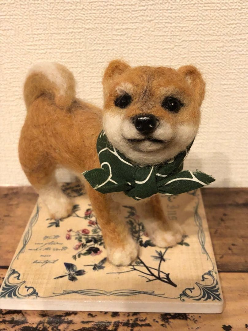 羊毛フェルト 柴犬　茶柴
