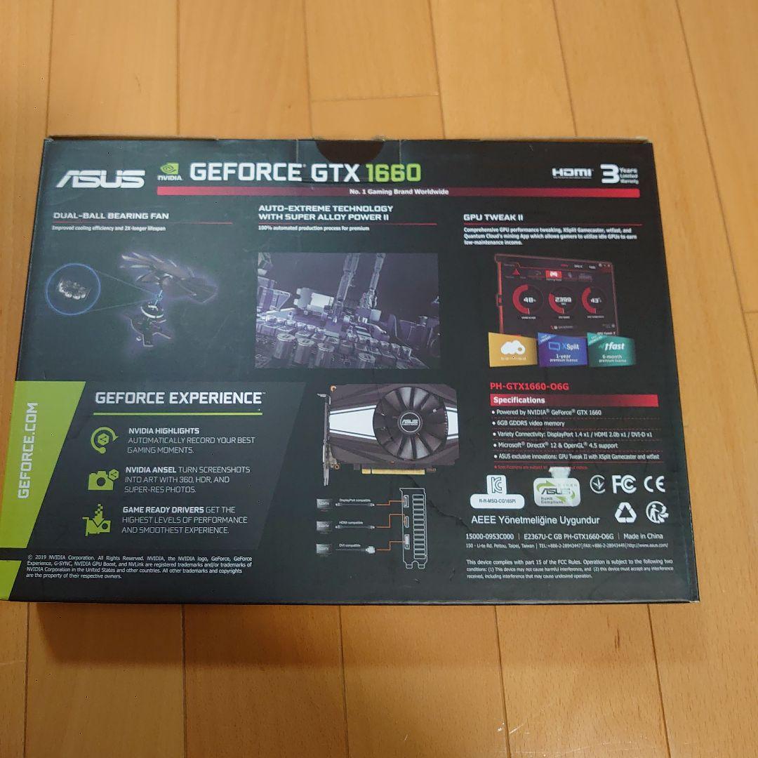 ASUS NVIDIA GeForce1660 6GB グラフィックボード
