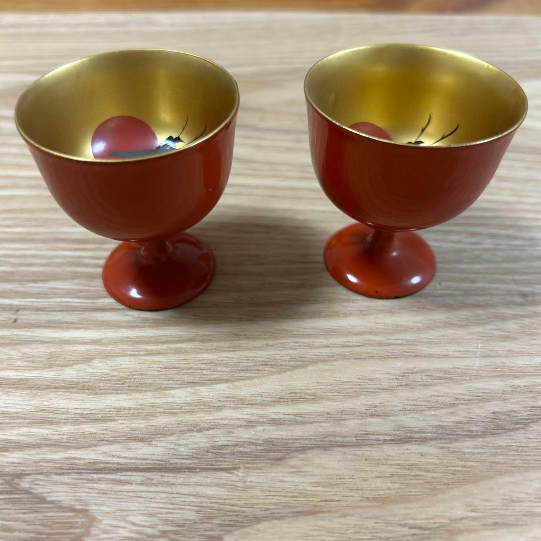 輪島塗　蒔絵　金魚　盃洗　鶴亀　盃杯　骨董品　美術品　工芸品