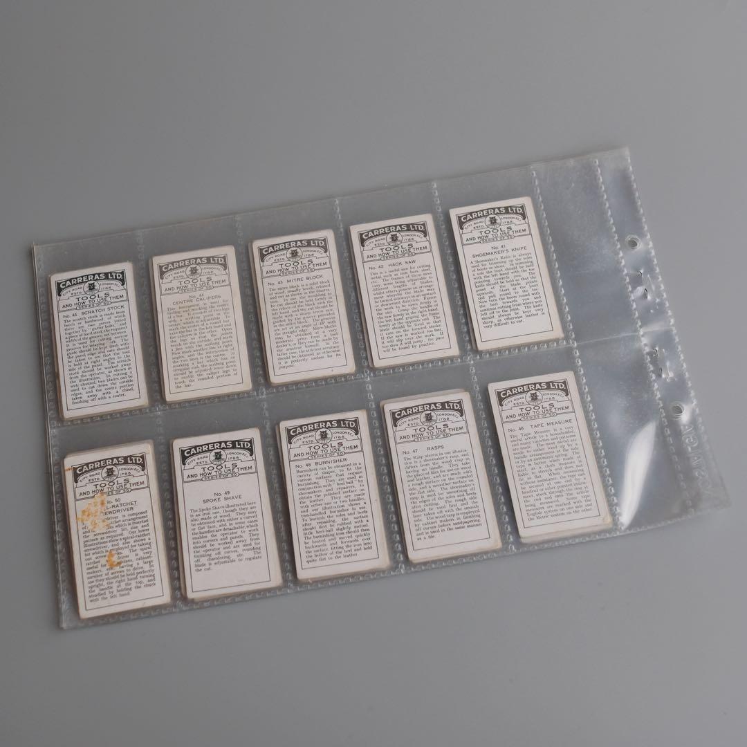 1930年英国製シガレットカード 全50枚セット工具解説 ヴィンテージ 木工図解