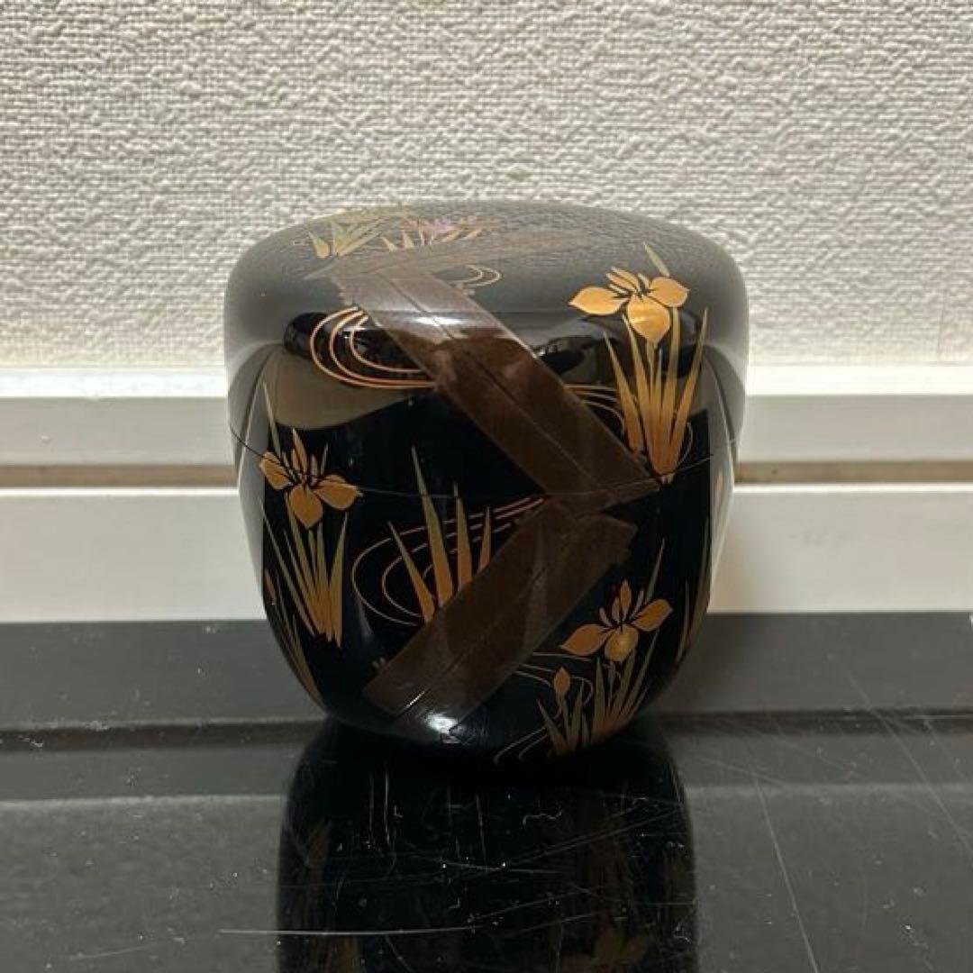 八ツ橋蒔絵大棗　茶道具懐石鵬雲斎坐忘斎淡々斎即中斎棗水指茶杓水屋茶碗釜而妙斎