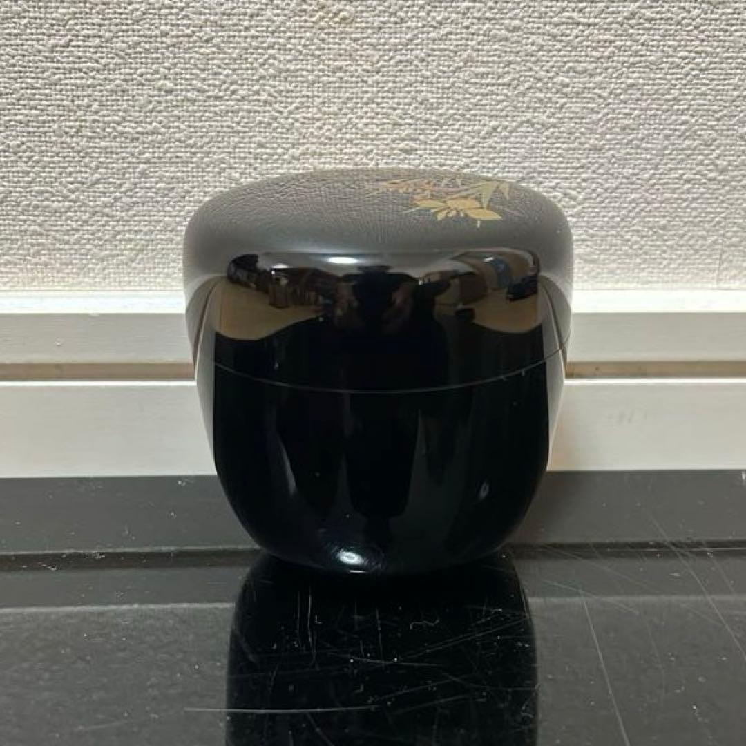 八ツ橋蒔絵大棗　茶道具懐石鵬雲斎坐忘斎淡々斎即中斎棗水指茶杓水屋茶碗釜而妙斎