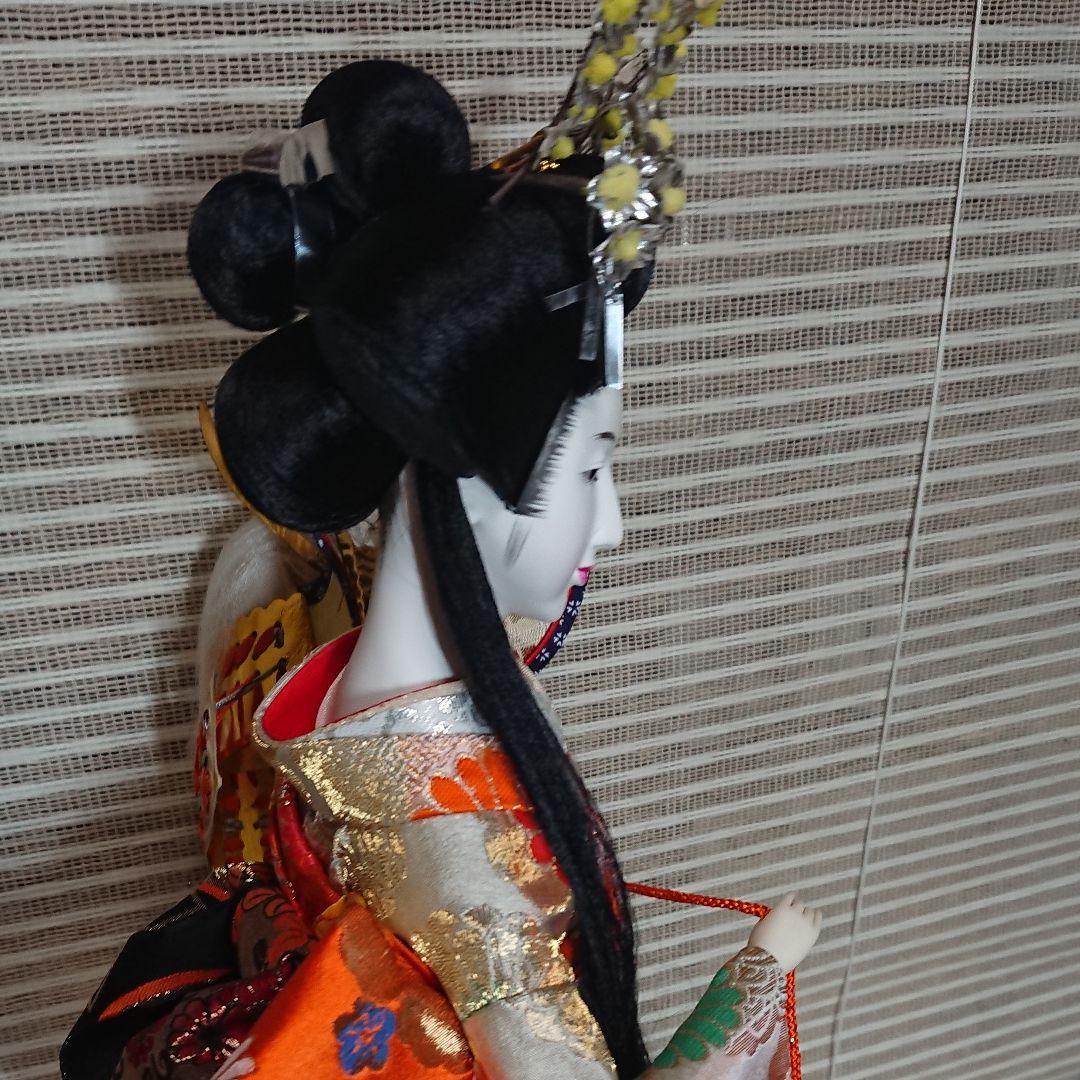 日本人形 八重垣 新品 歌舞伎 八重垣姫 兜 日本髪 着物