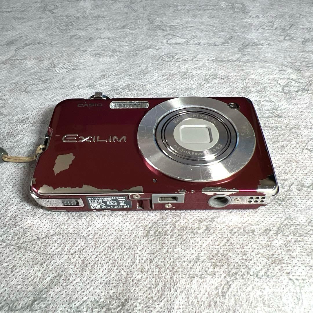 【稼働品】CASIO EXILIM コンパクトデジタルカメラ レッド