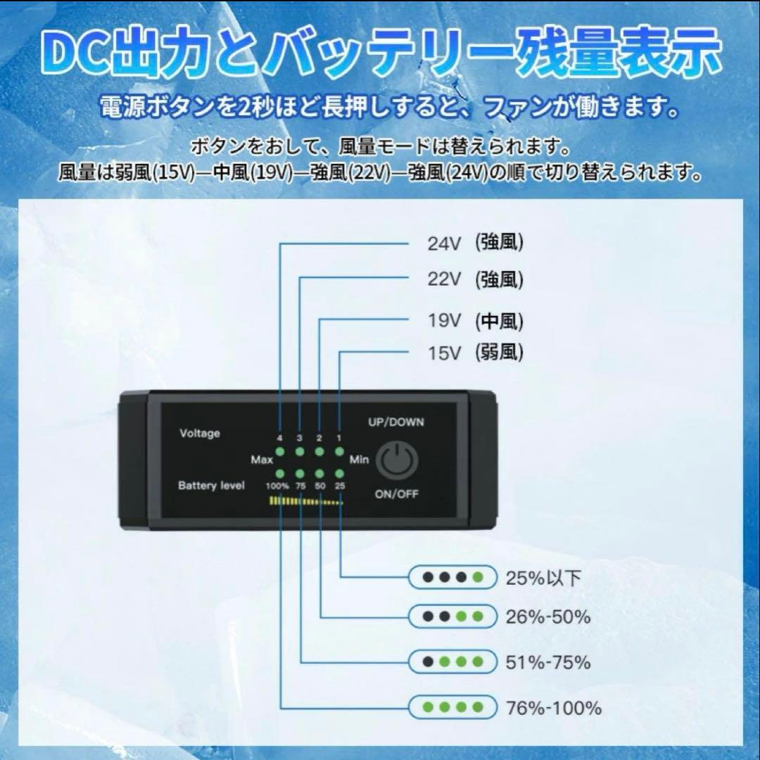 空調作業服用 ファンバッテリーセット 強力 大容量バッテリー 高出力 PSE認証