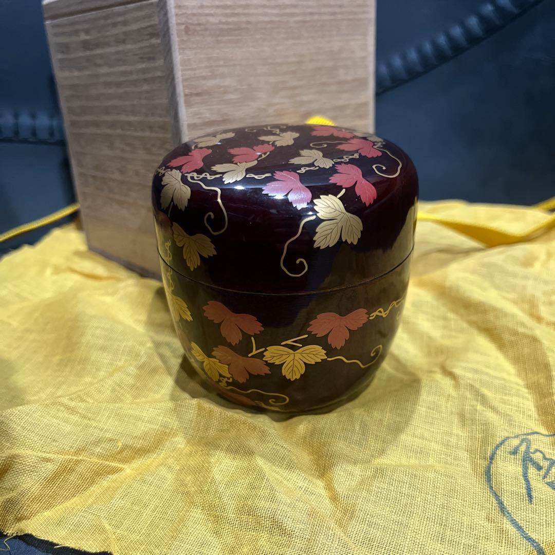 蔦蒔絵 棗 辻石斎 (山中塗) 茶道具