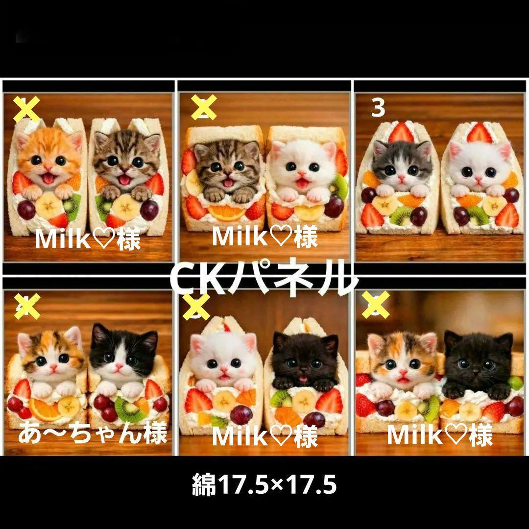 ハンドメイド　オーダー受付ページ　　♡フルーツサンドにゃんこ　パネル♡