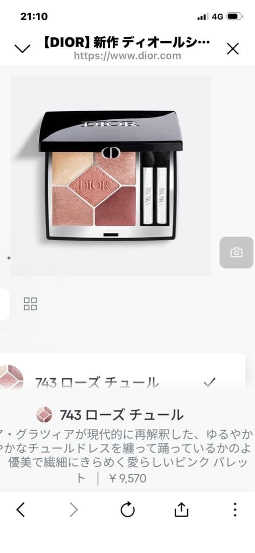 Dior DiorShow 5 Couleurs 743 アイシャドウパレット