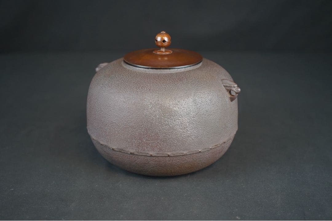釜師 佐藤清光 作 丸釜 共箱 茶道具 茶釜