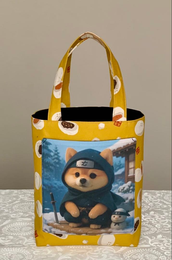 えっこ様　わんこパネル　トートバッグ　小物入れ