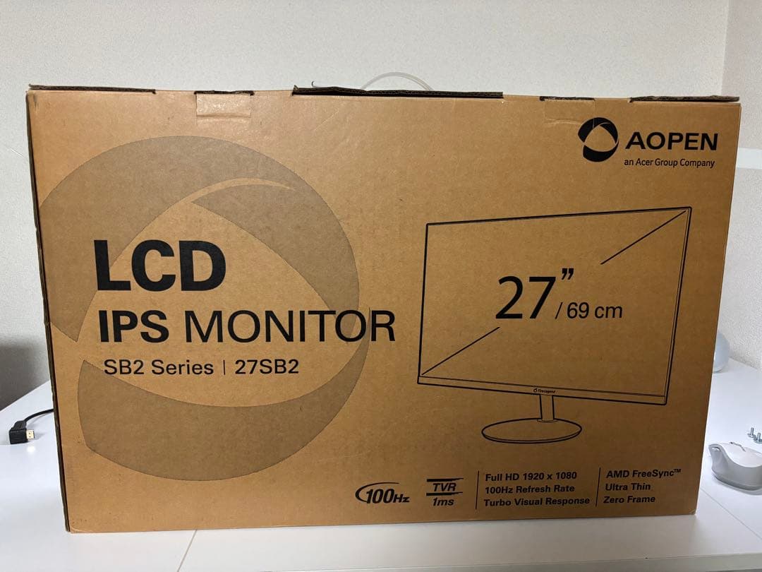 acer aopen 27SB2 モニター 27インチ 最大100fps ips