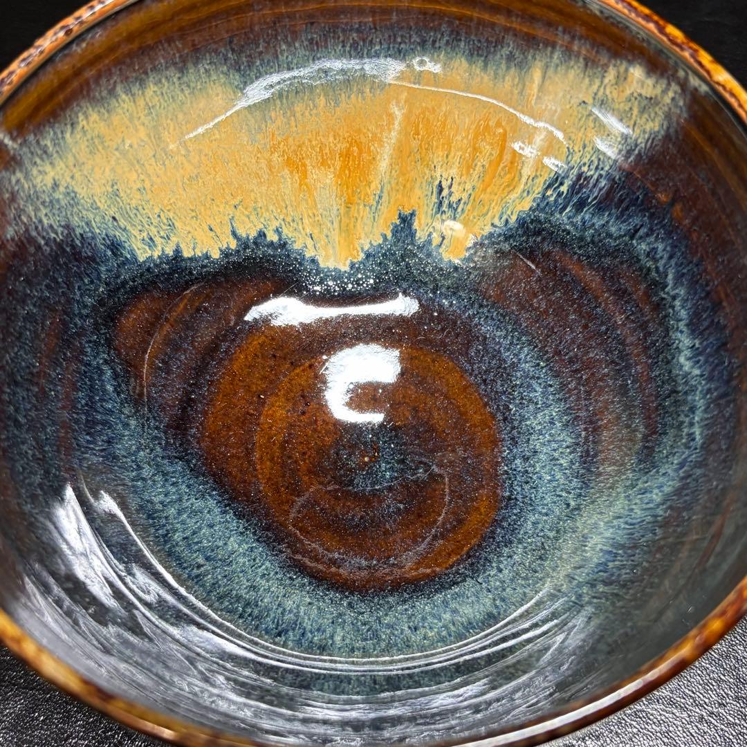 ★茶道具/高取焼！高取 茶碗 2点！『鬼丸 碧山』作！共箱/共布/栞付！★
