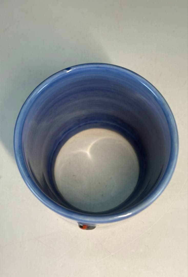 【中古品】茶道具　高野昭阿弥造　色絵螢香合（共箱）