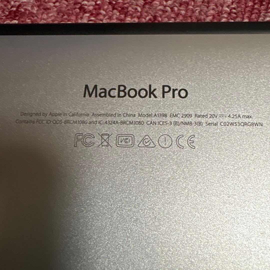 『ジャンク品』Apple MacBook Pro A1398