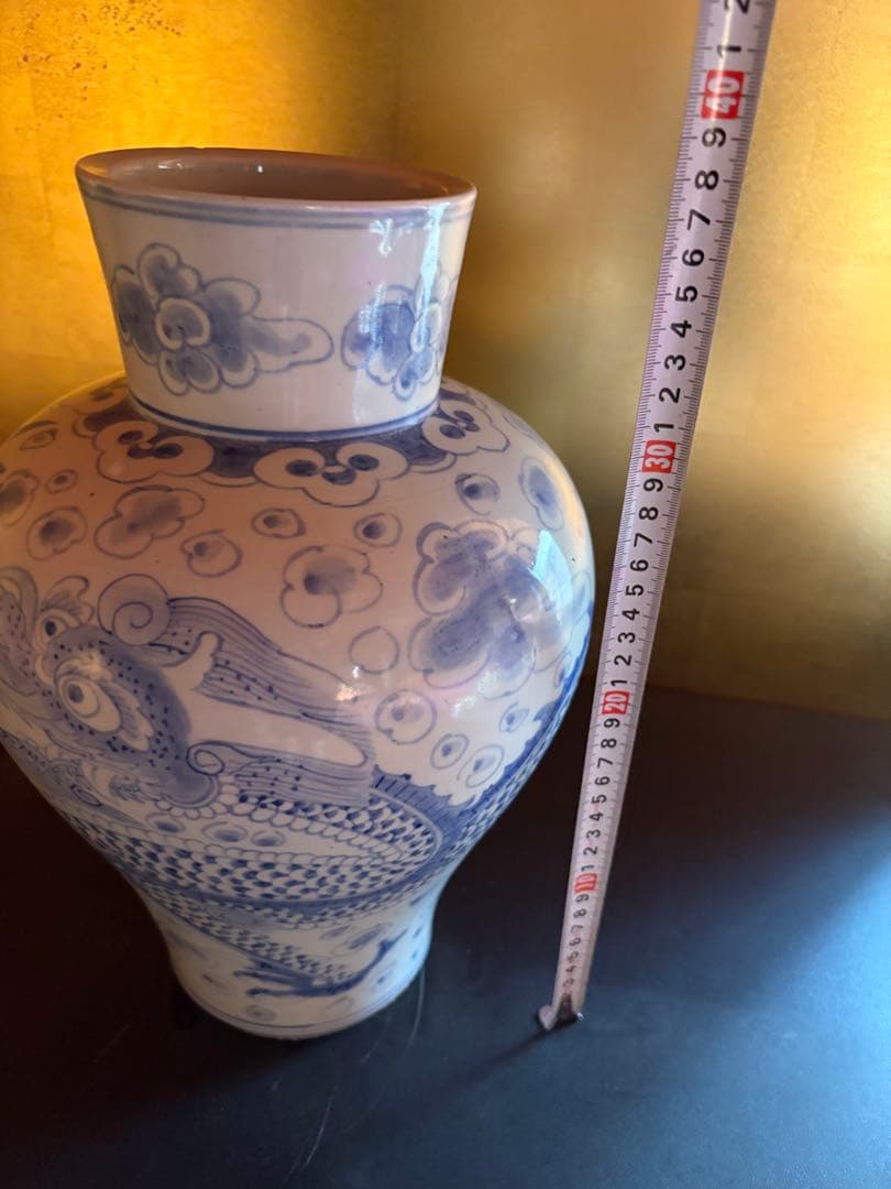 龍　壺　置物
