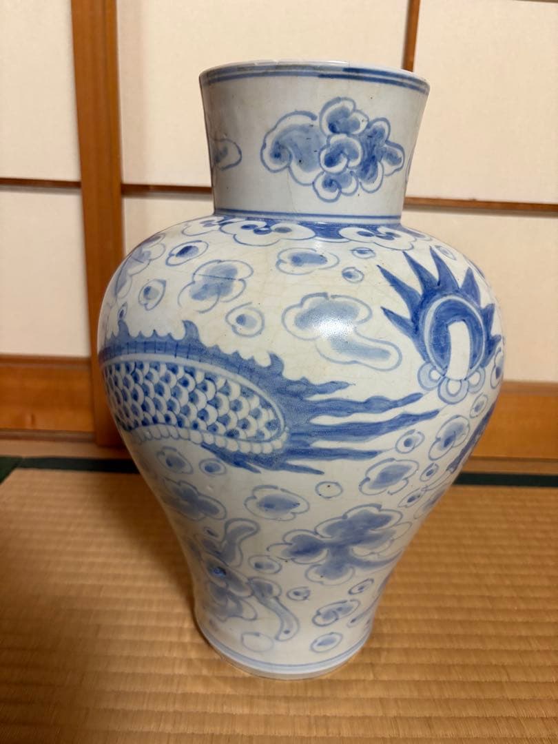 龍　壺　置物