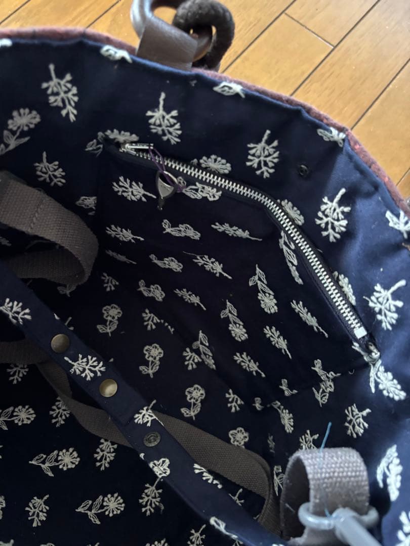 パッチワーク　ハンドメイド　先染めバック❗️