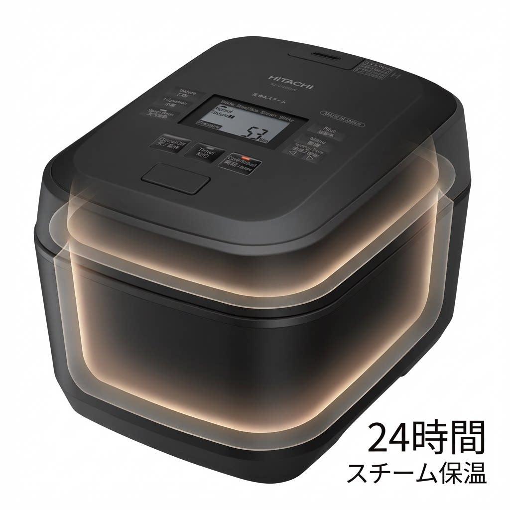 海外仕様HITACHI 圧カIH炊飯器 5.5合炊きRZ-V1000HYブラック