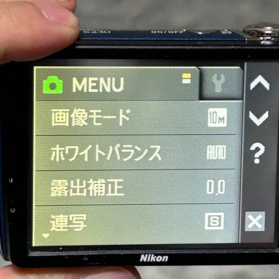 【動作品】Nikon COOLPIX S230 ダークブルー　オールドコンデジ