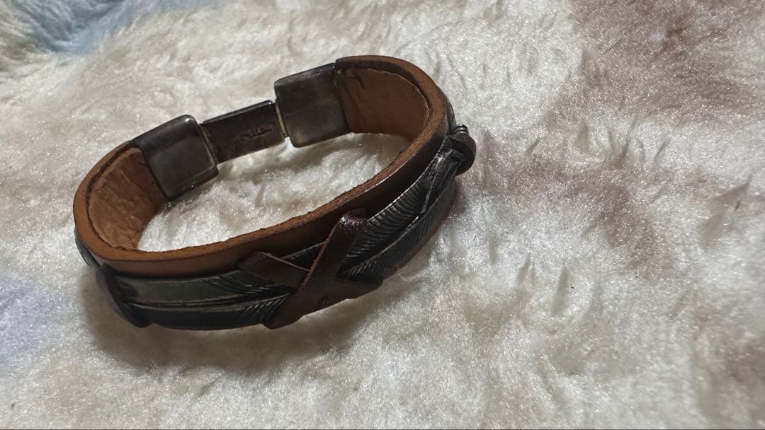 レザー編み込みブレスレット スターリングシルバー