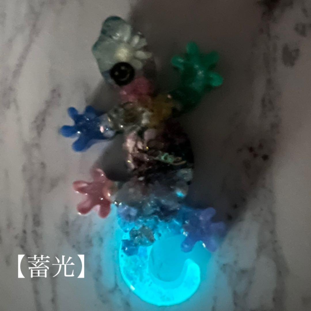 【No.181】カラフル トカゲ マーブル 華やか 蓄光