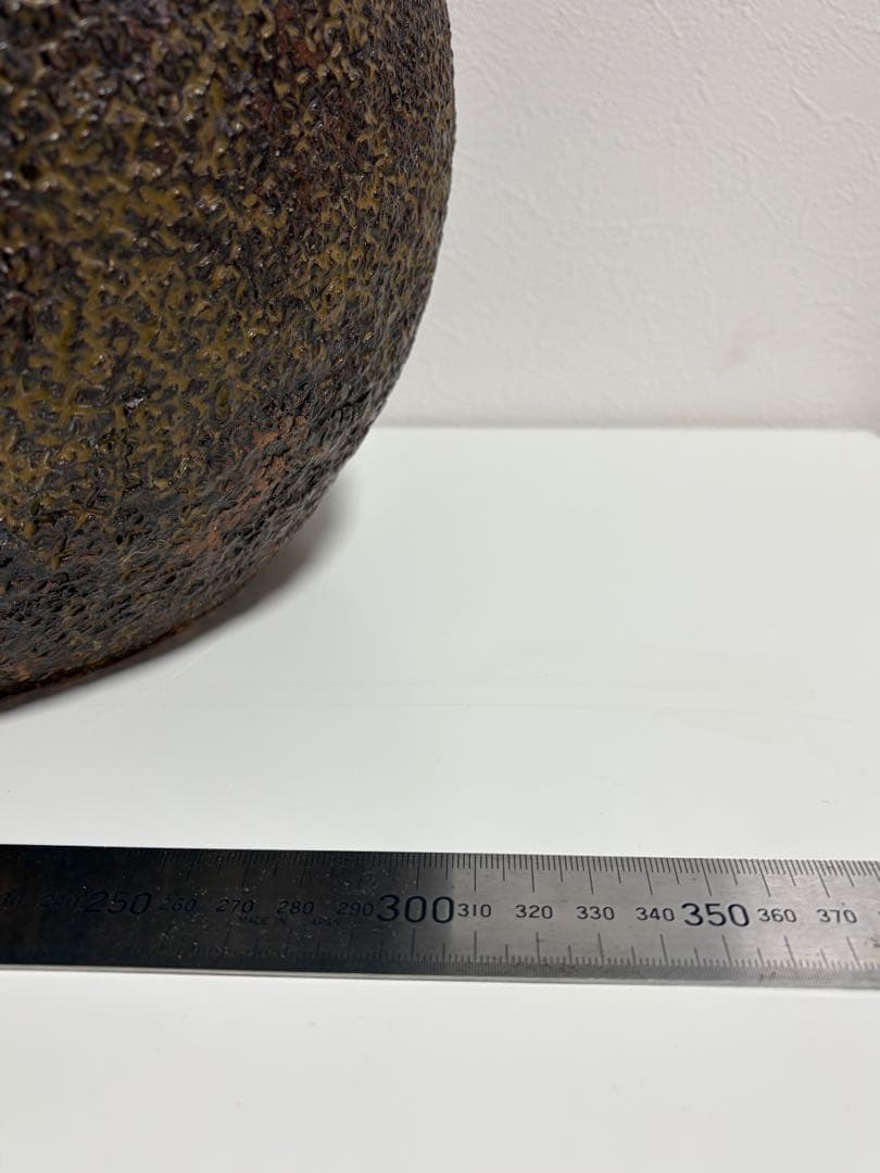 信楽焼　 手づくり　 宝袋　 置物　 花瓶 縁起物 【中古品】
