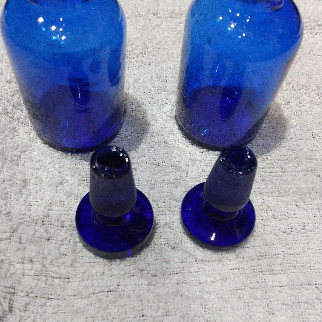 青いガラス 瓶 びん ビン