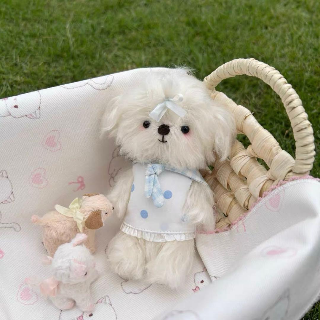 愛おしすぎるワン 仔犬 アーティストベア 海外作家様 ハンドメイド ぬいぐるみ