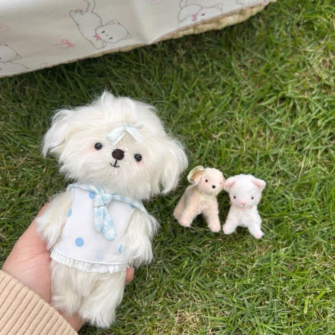 愛おしすぎるワン 仔犬 アーティストベア 海外作家様 ハンドメイド ぬいぐるみ