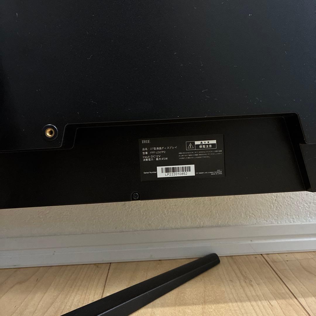 【極美品】2022年製　IRIE FFF-LD27P2 27型液晶ディスプレイ