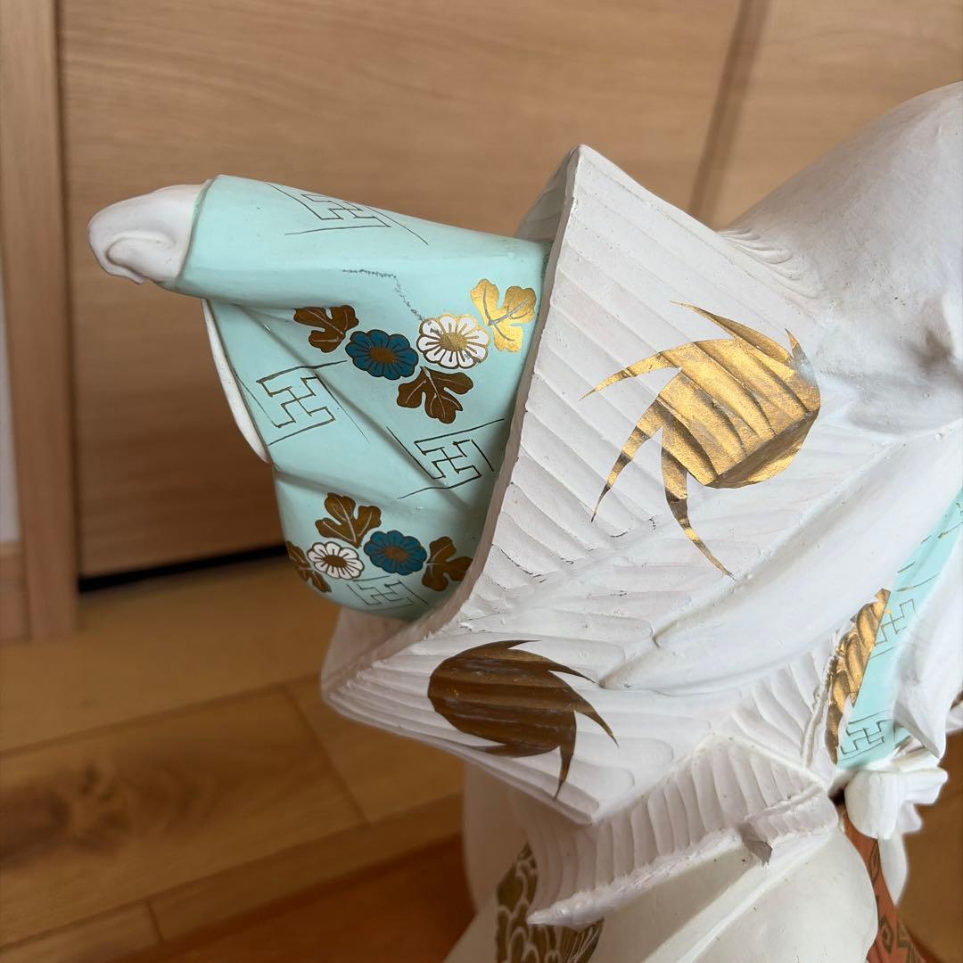伝統的博多人形 歌舞伎 鏡舞 一義作 約30cm