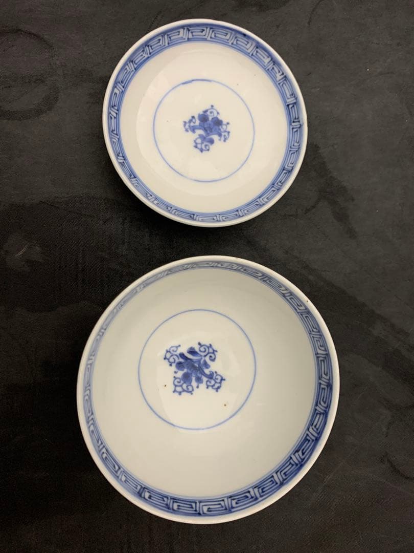 古伊万里　蓋付　飯茶碗　7客　時代　器
