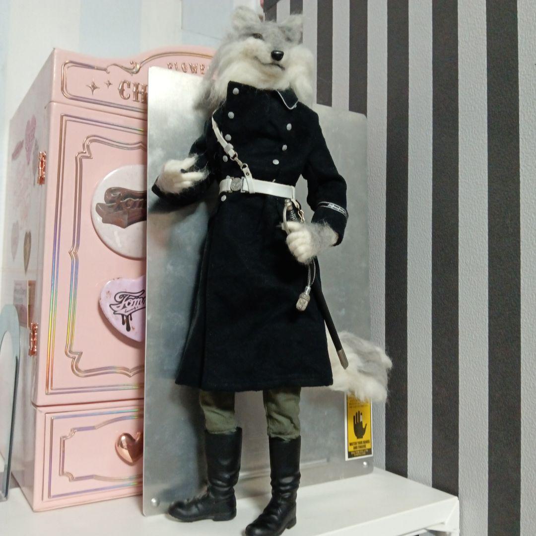 狼 ドール 人形 軍服 サーベル ぬいぐるみ フィギュア オオカミ 獣人