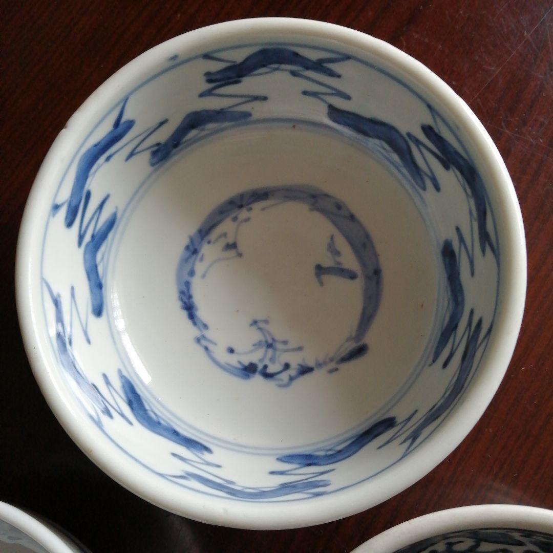 古伊万里　染付鉢　3個　江戸中期～幕末