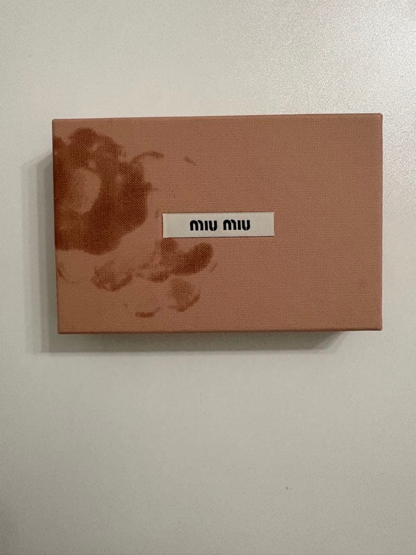 miu miu 青 レザー カードケース