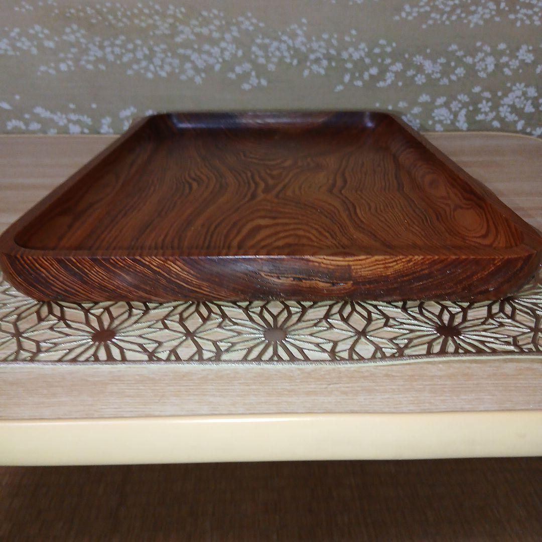 【新品/未使用保管品】肥松(国産天然木)　長盆