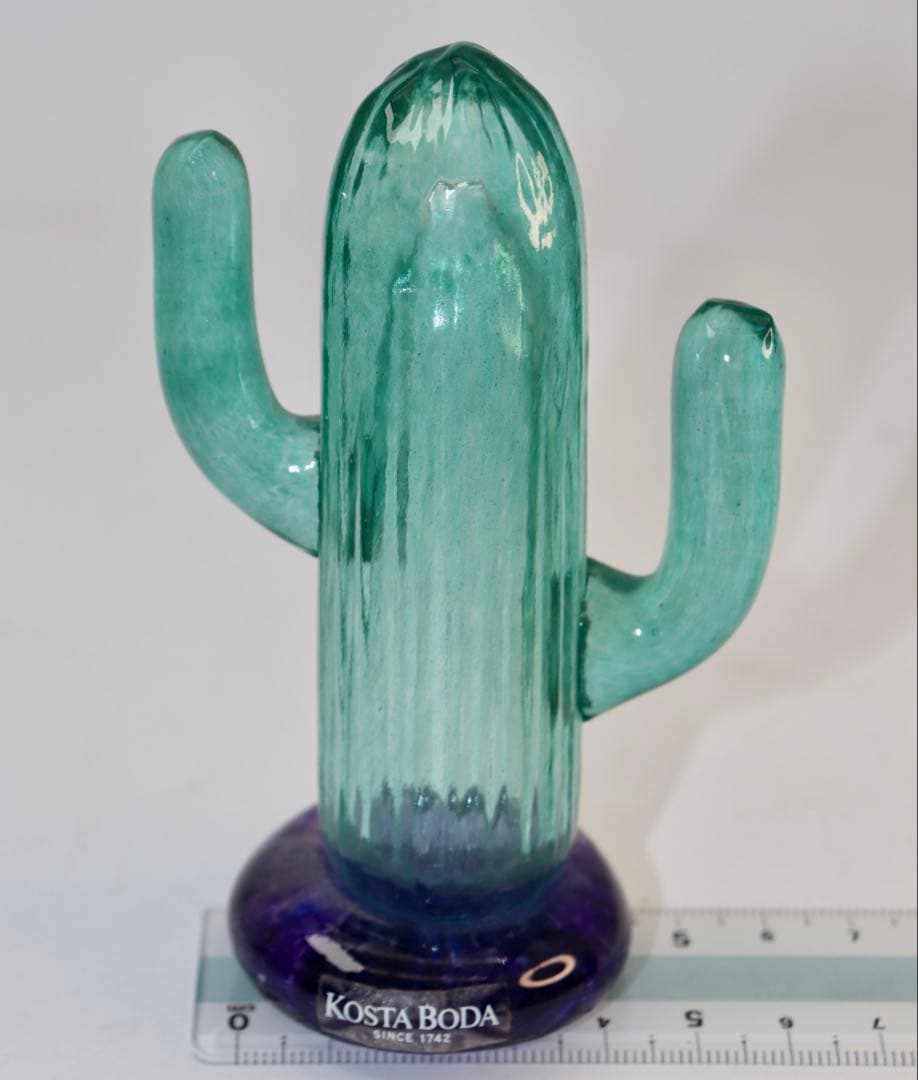 KOSTA BODA サボテン型ガラスオブジェ 10.5cm