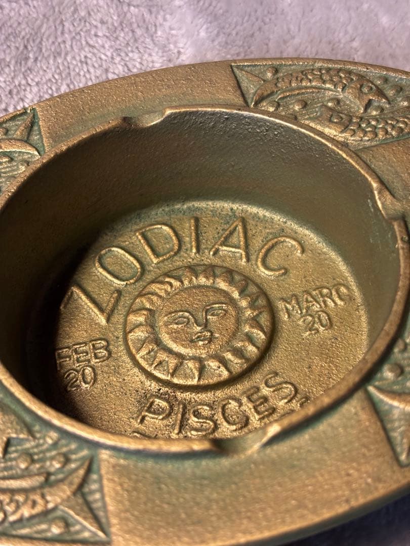 Vintage 星座 灰皿 ZODIAC ヴィンテージ 魚座 小物入れ 真鍮