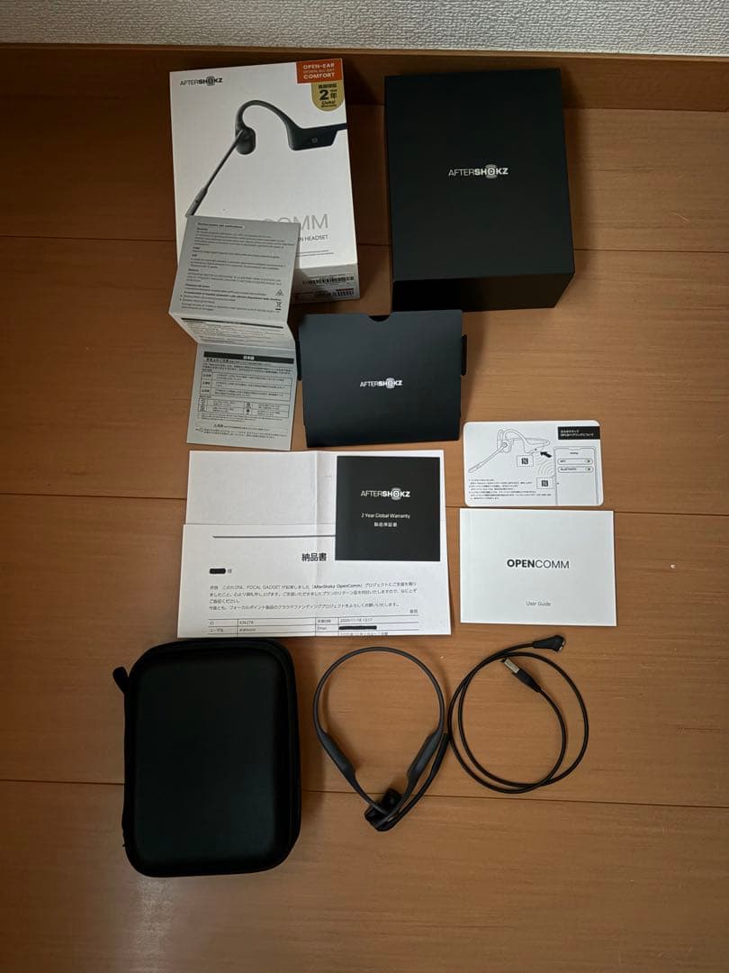 AfterShokz OpenComm ASC100 骨伝導ヘッドセット 黒