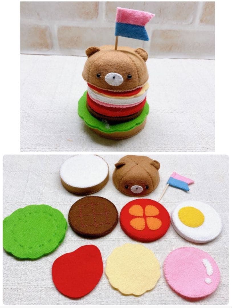 フエルトおままごと 動物パン屋さん