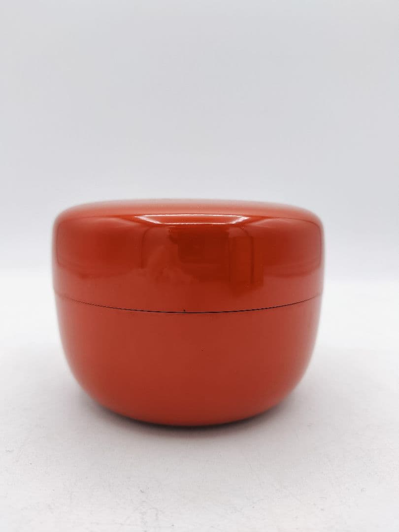 d017 平棗 朱 寿仙 茶道具 古物