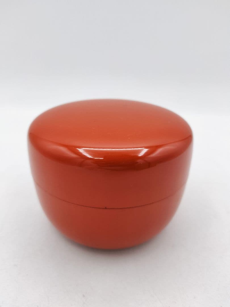 d017 平棗 朱 寿仙 茶道具 古物