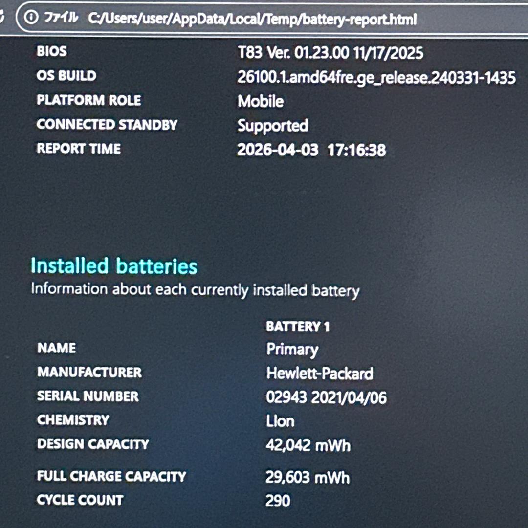 【美品】HP 635G8 Ryzen5 16GB 512GB ノートPC 921