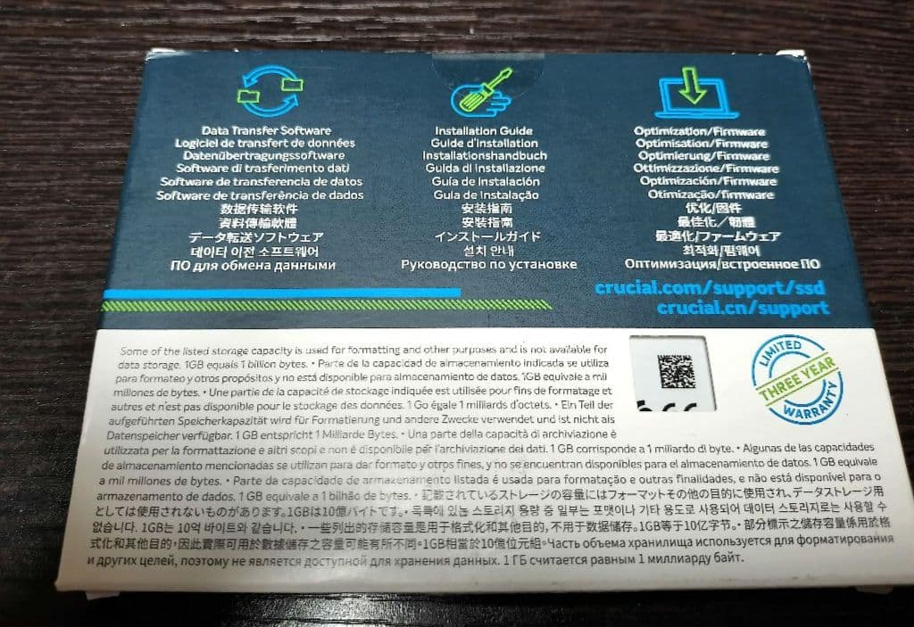 内蔵型SSD Crucial Bx500 480Gb CT480BX500SSD1