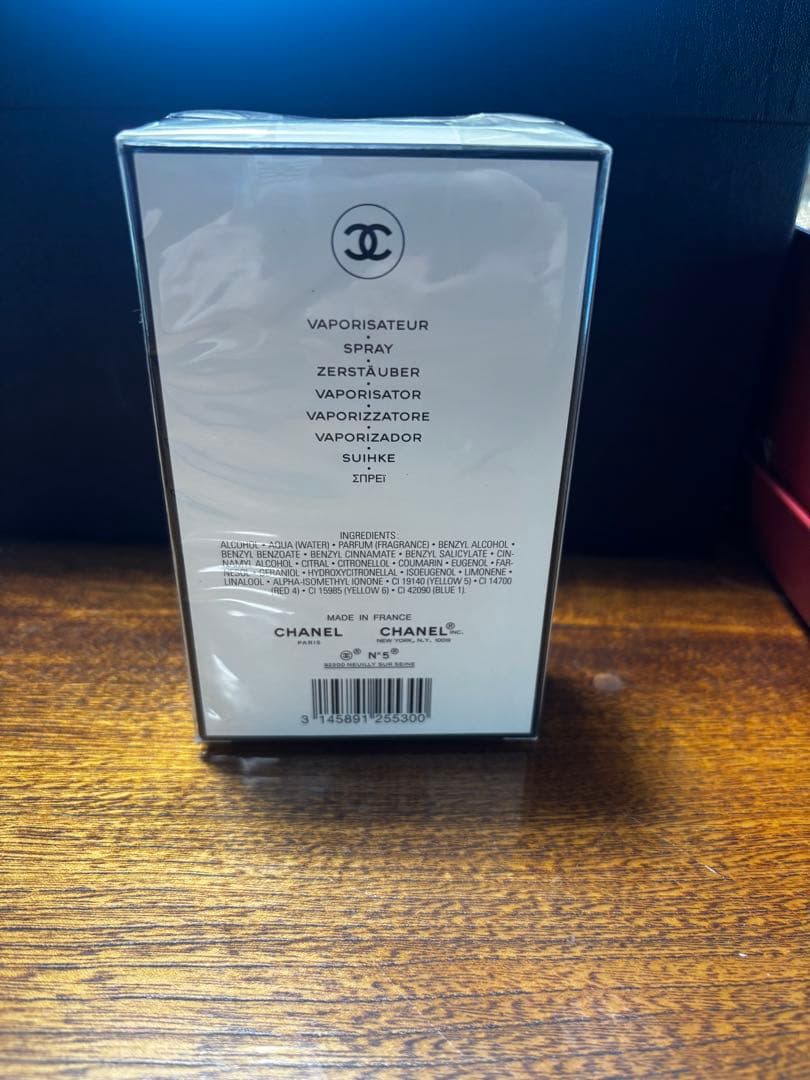 新品　N°5 CHANEL Eau de Parfum 100ml　フィルム付
