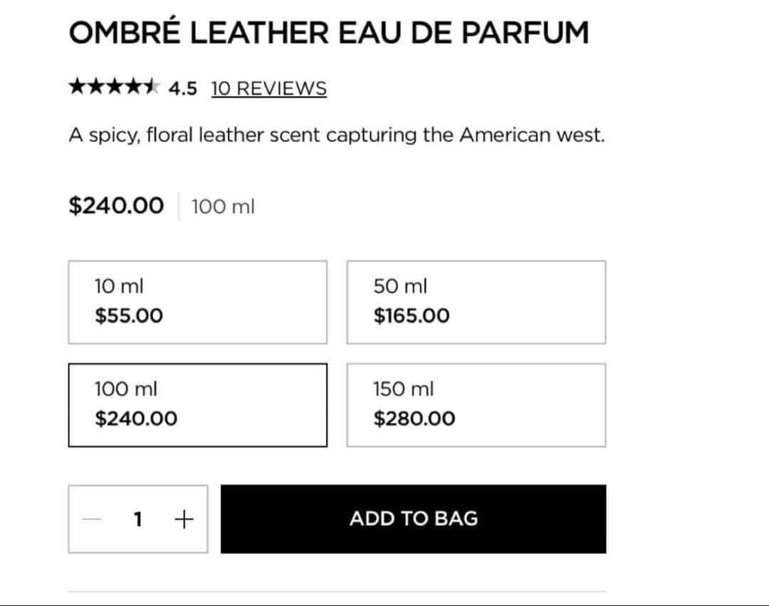 TOM FORD OMBRÉ LEATHER 100ml