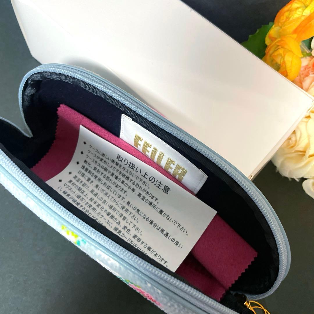フェイラー メガネケース ディディエッタローザ ライトグレー　新品　花柄