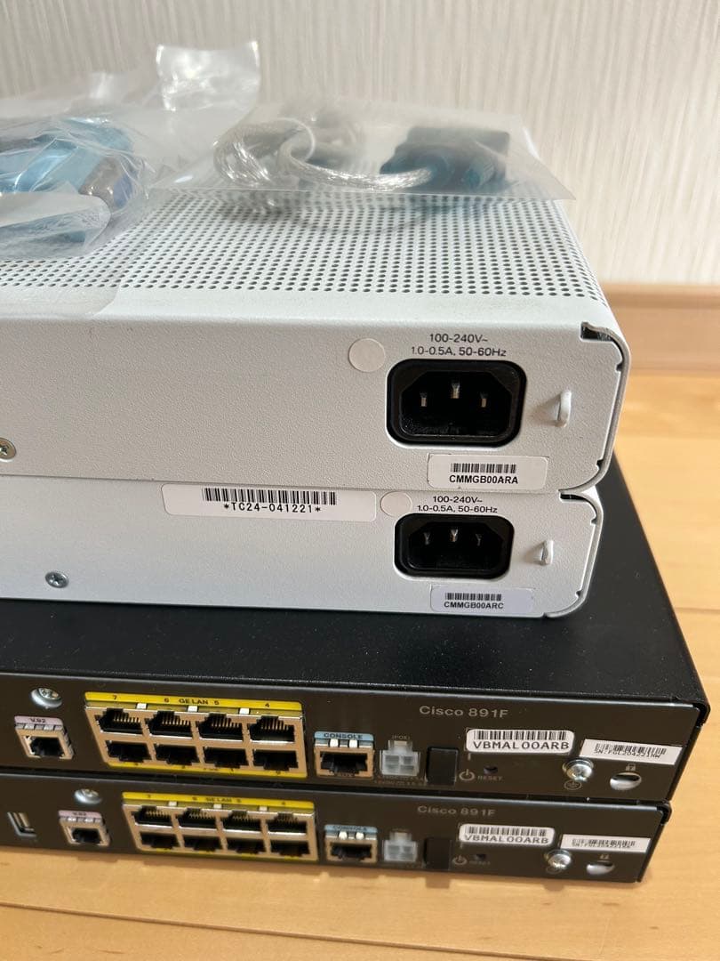 【CCNA、CCNP】CISCO C891F、C2960 静音タイプ　4台セット