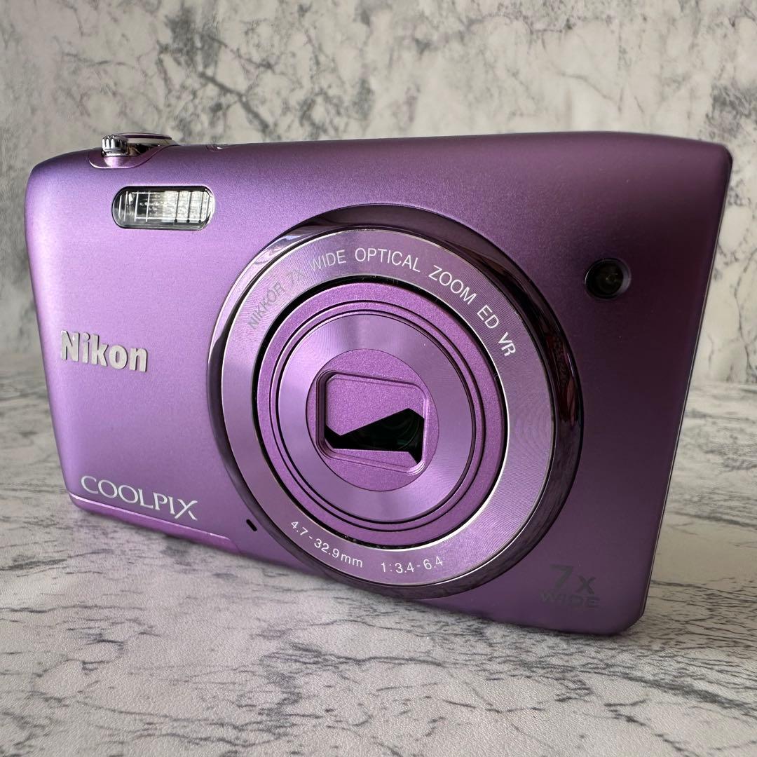 Nikon ニコン クールピクス S3500 デジカメ コンデジ パープル